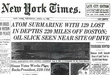 SSN 593 LOST NEW YORK TIMES