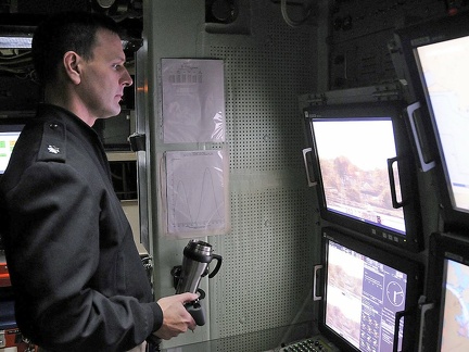 Periscope the-monitor-the-commander-is-looking-at-is-this-is-the-subs-periscope--a-state-of-the-art-photonics-system-which-enables-real-time-imaging-that-more-than-one-person-can-see-at-a-time