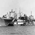 AS 25 USS Apollo loading supplies off New York, circa in late 1944 (19-N-73530)