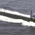 SSN 675 USS Bluefish surfaced-running-fast-chase-submarine-us-navy