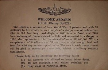 SS 324 USS BLENNY WELCOME ABOARD (68)