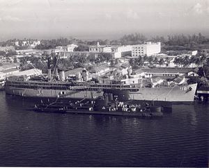 AS 16 USS Howard W Gilmore 1960s with subs