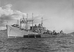 AS 22 USS Euryale at Sasebo, Japan, in November 1945